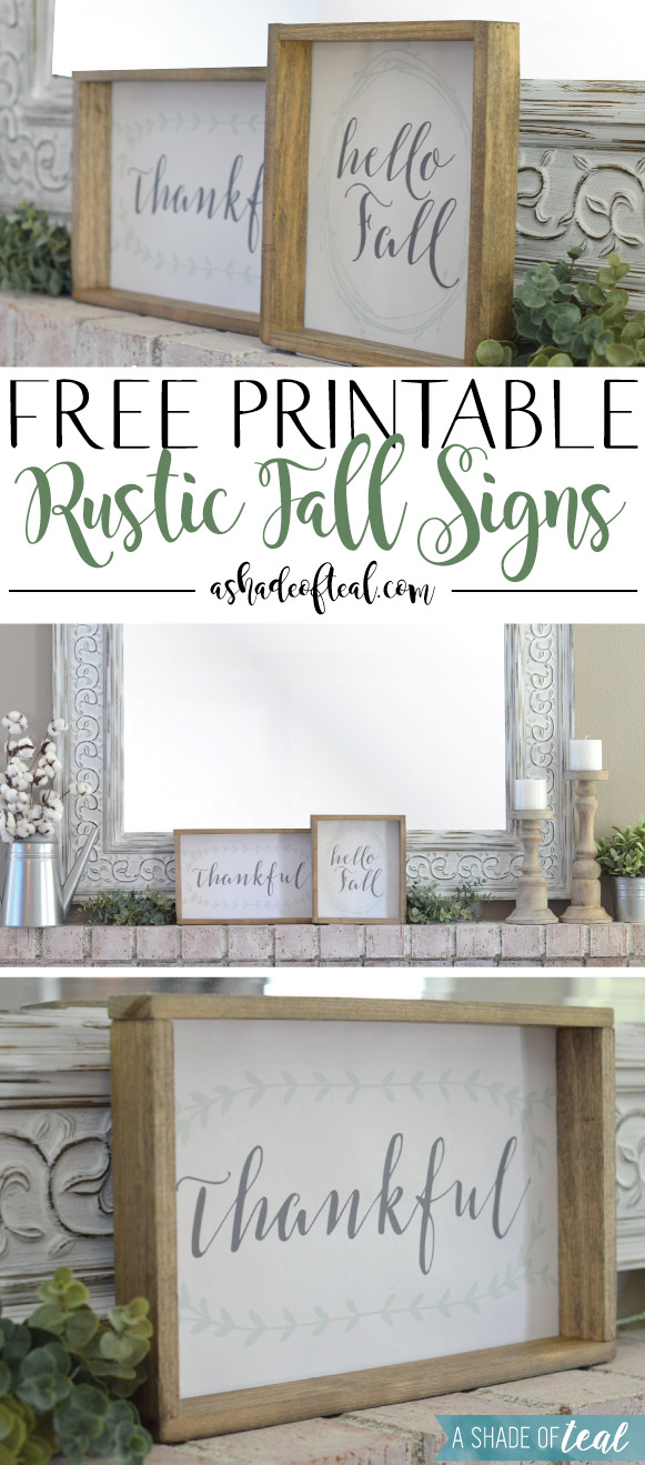 Free Printable Rustic Fall Signs A Shade Of Teal