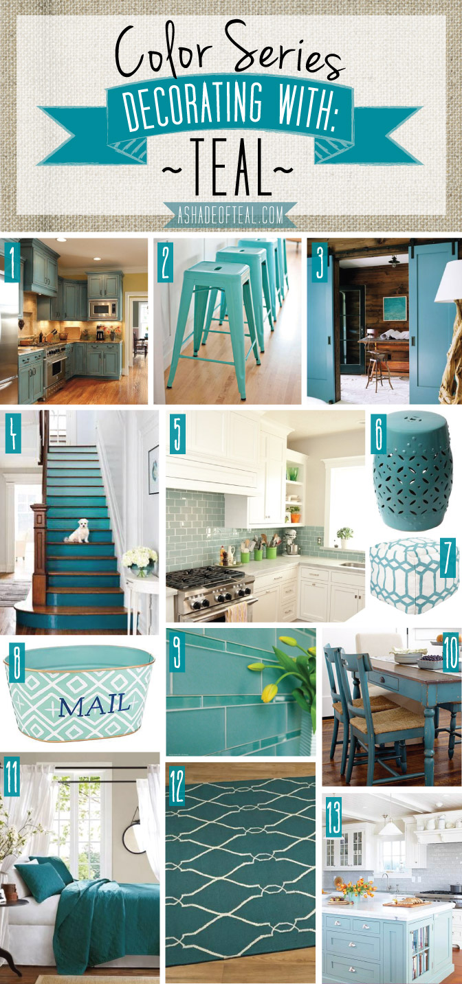 Teal shop house accessories