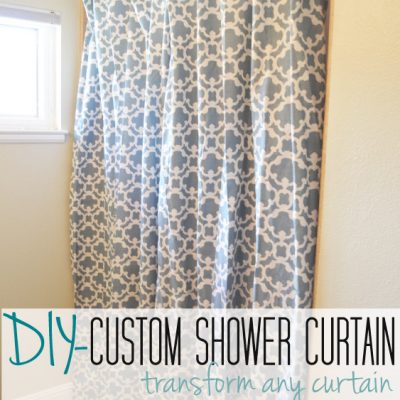 Making an Extra Long Shower Curtain from any Curtain