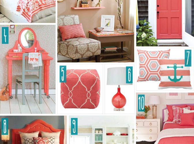 Color Series; Decorating with Coral