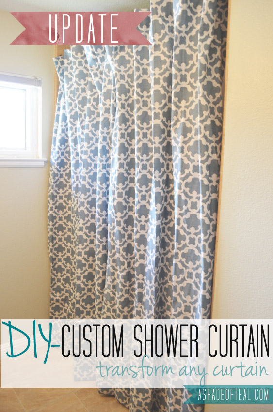 Update: Making an Extra Long Shower Curtain from any Curtain
