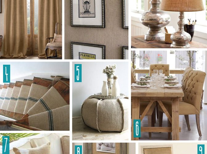 Color Series; Decorating with Burlap