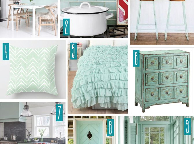 Color Series; Decorating with Mint