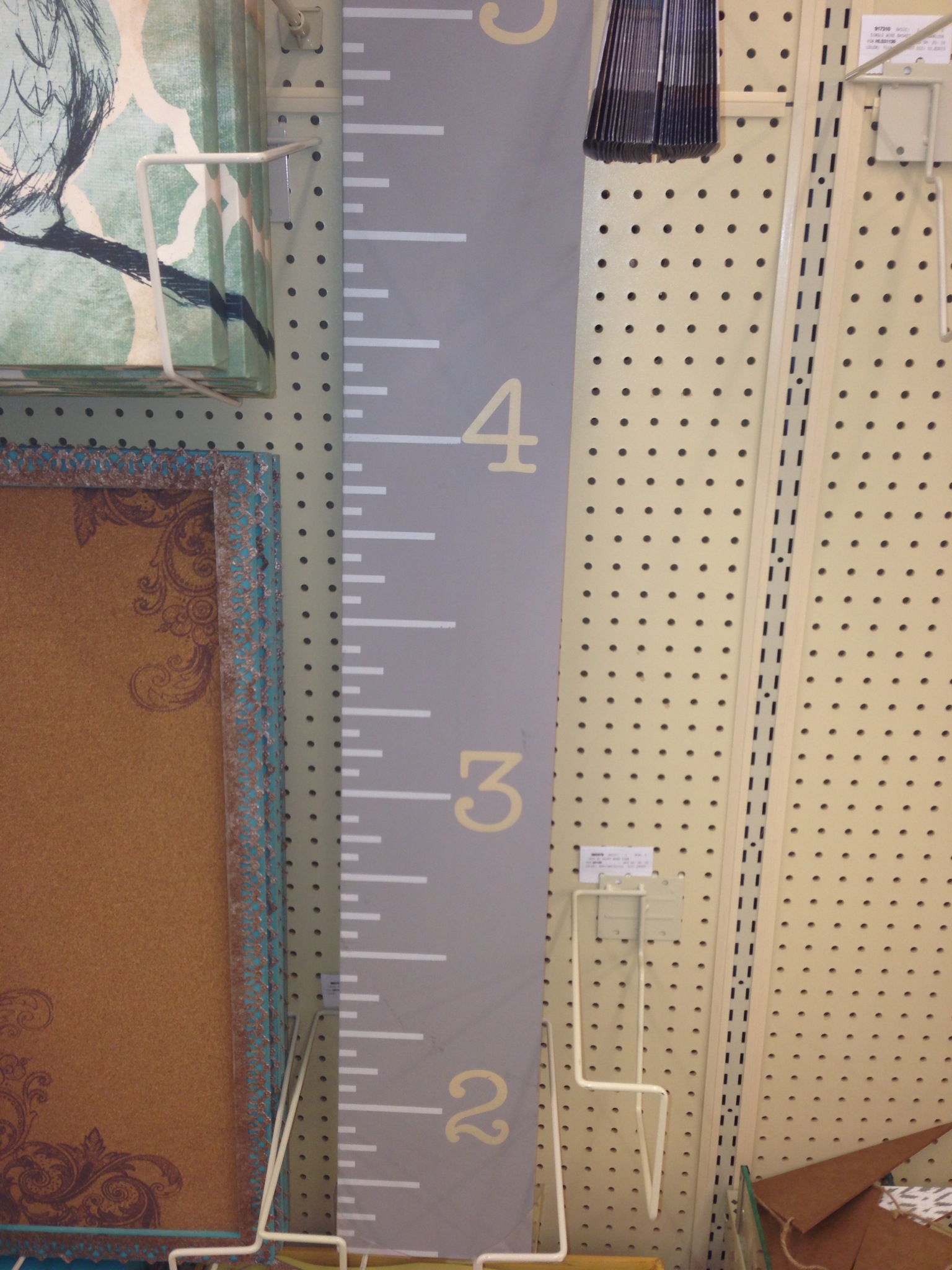 Large Wooden Ruler Height Chart