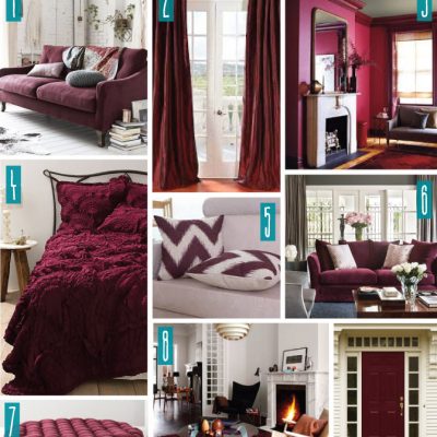 Color Series; Decorating with Burgundy