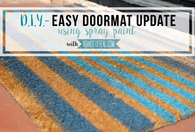 Easy Doormat Update with Spray Paint