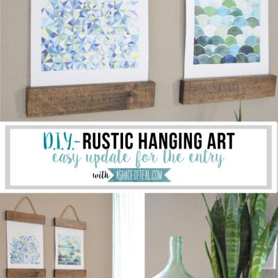 Easy Rustic Hanging Art for the Entry; Plus Blog Hop & Linky Party!