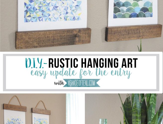 Easy Rustic Hanging Art for the Entry; Plus Blog Hop & Linky Party!