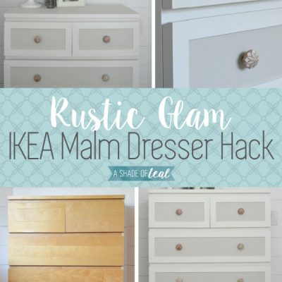 IKEA Malm Dresser Hack for a Rustic Glam Nursery