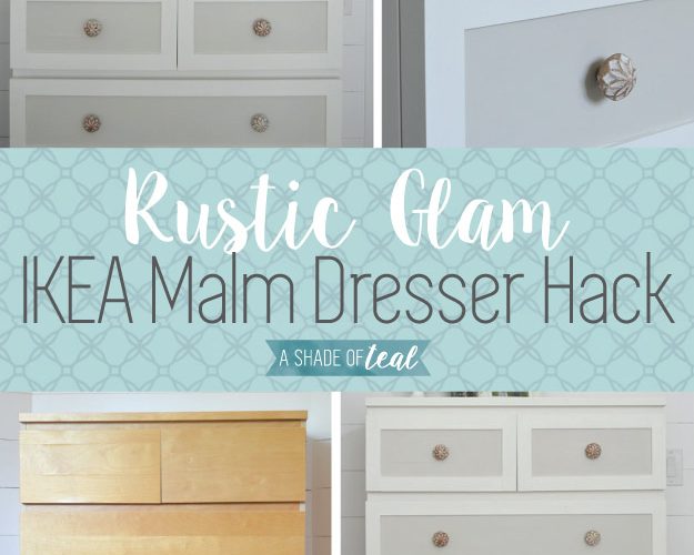 IKEA Malm Dresser Hack for a Rustic Glam Nursery