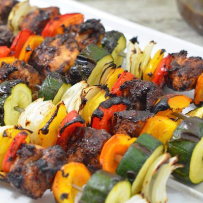 Grilled Chicken Kabobs with Simply Lemonade® & KC Masterpiece®