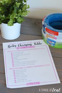 Create the Perfect Baby Changing Station, Plus a Checklist Printable!