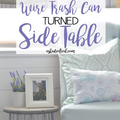 How to… Wire Trash Can turned Side Table