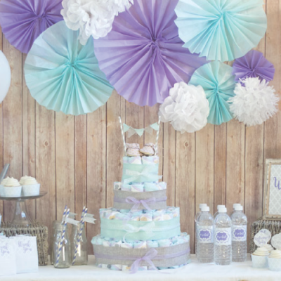 Rustic Glam Baby Shower, Plus Make a Diaper Cake