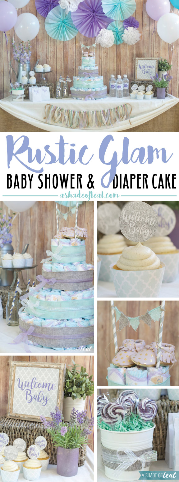 Rustic Glam Baby Shower Plus Make A Diaper Cake,Sulcata Tortoise