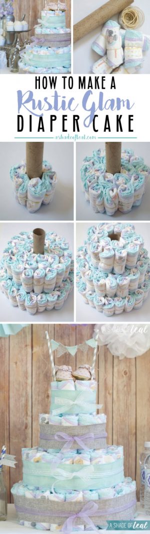 Rustic Glam Baby Shower, Plus Make A Diaper Cake