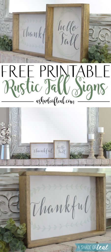 Free Printable Rustic Fall Signs