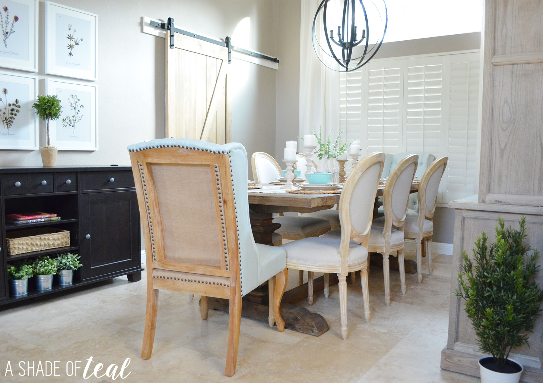 Modern Rustic Dining & Living Room // ORC: Dining Room Reveal