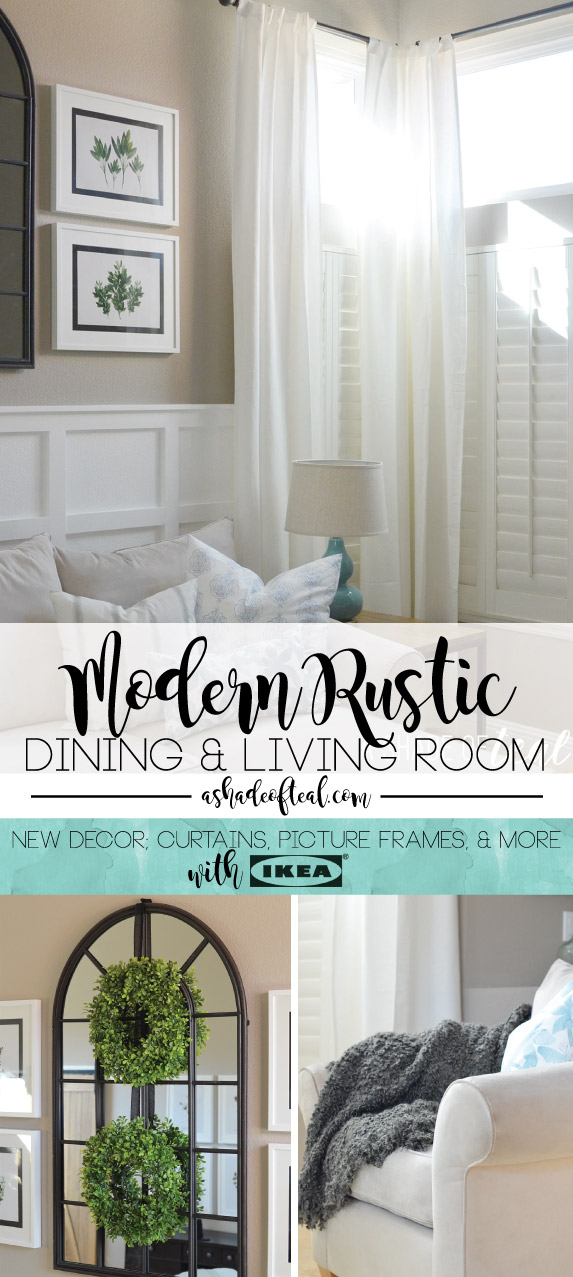 Modern Rustic Dining & Living Room Decor Updates with IKEA