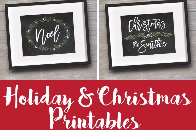 Holiday Printables at A Shade Of Teal Design, ETSY