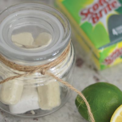 Freshen your kitchen with Scotch-Brite® Scrub Sponges & Lemon Lime garbage disposal bombs