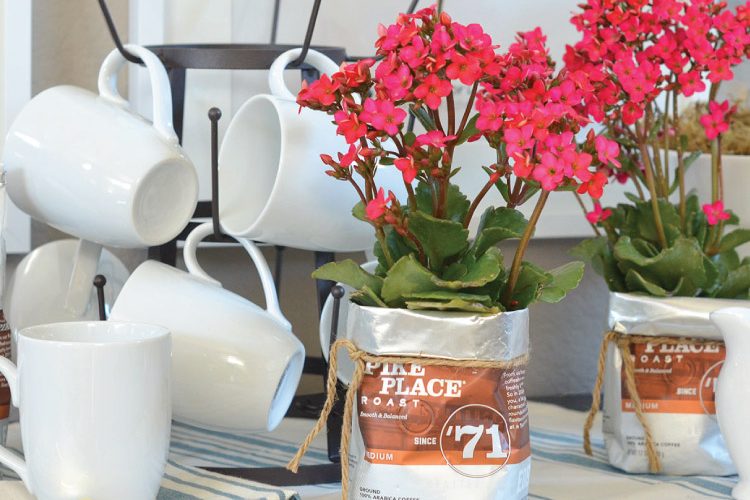 How to Make a Flower Pot from a Coffee Bag