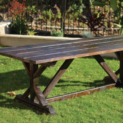 Outdoor Rustic Farmhouse Table Makeover
