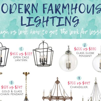Modern Farmhouse Lighting for Less!