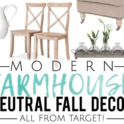 Modern Farmhouse Neutral Fall Decor, all from Target!