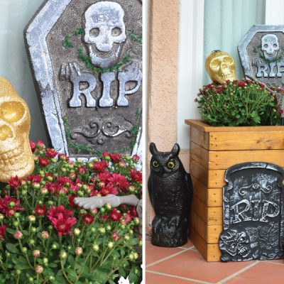 Spooky Halloween Front Door, Budget Finds for Under $1