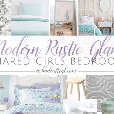 Modern Rustic Glam Shared Girls Bedroom // ORC Week-3