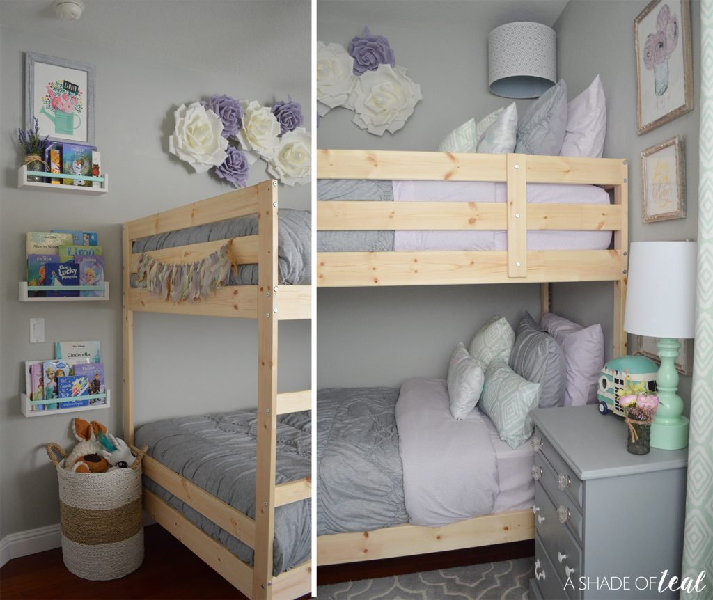 Modern Rustic Glam Shared Girls Bedroom // ORC The Reveal