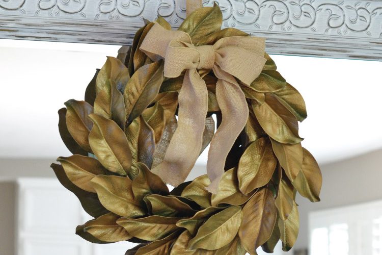 How to Make a Gold Magnolia Wreath!