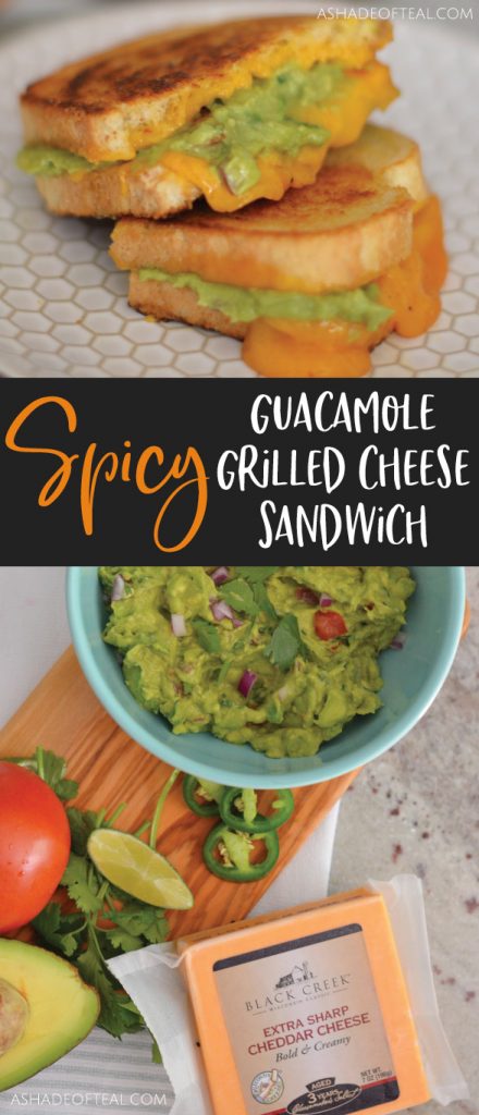 Spicy Guacamole Grilled Cheese Sandwich