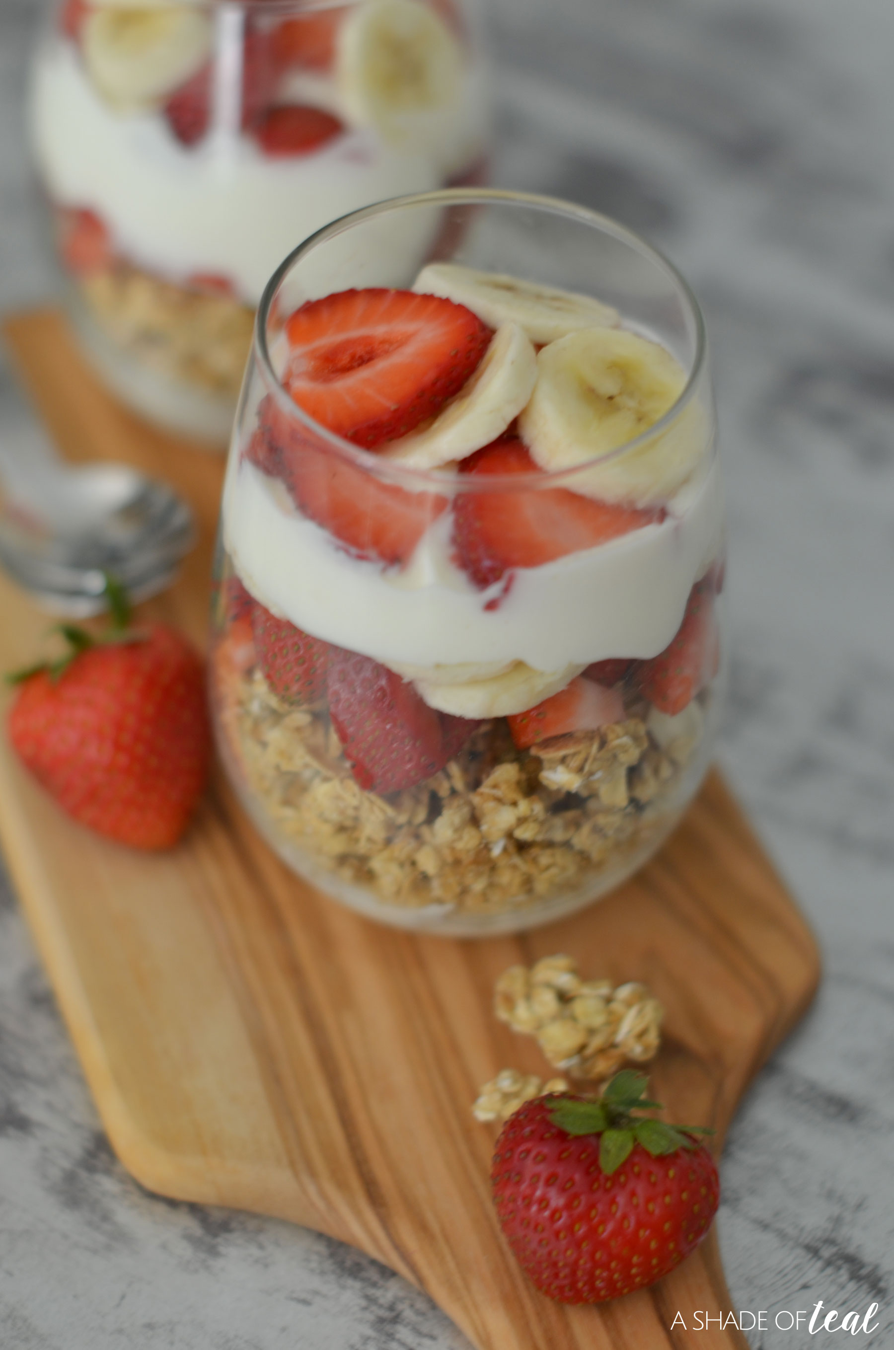 Breakfast made Simple with Strawberry Banana Yogurt Parfaits