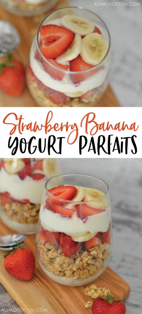 Breakfast made Simple with Strawberry Banana Yogurt Parfaits