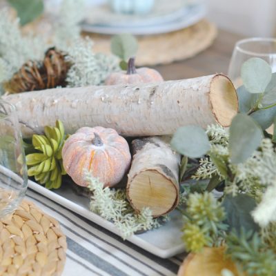 Simple Neutral Fall Tablescape