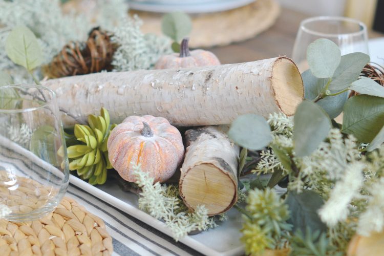 Simple Neutral Fall Tablescape