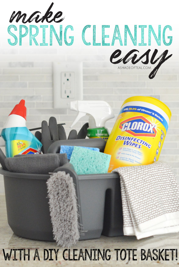 Make Spring Cleaning Easy with a DIY Cleaning Tote Basket