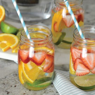 Summertime Favorite: Strawberry Orange Lime Infused Water featuring Brita Longlast!