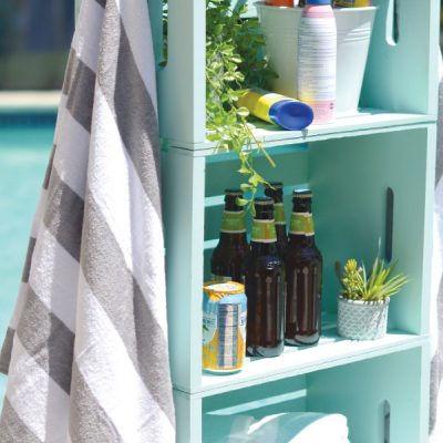 DIY: Pool Towel Rack and Storage Area