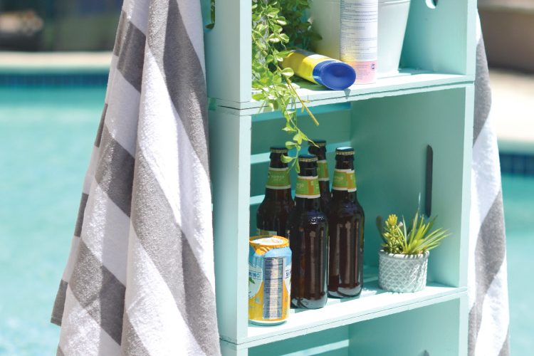 DIY: Pool Towel Rack and Storage Area