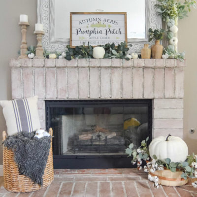 Neutral Fall Mantle! Plus, Get Ready for Fall by Steam Cleaning Your Fireplace!