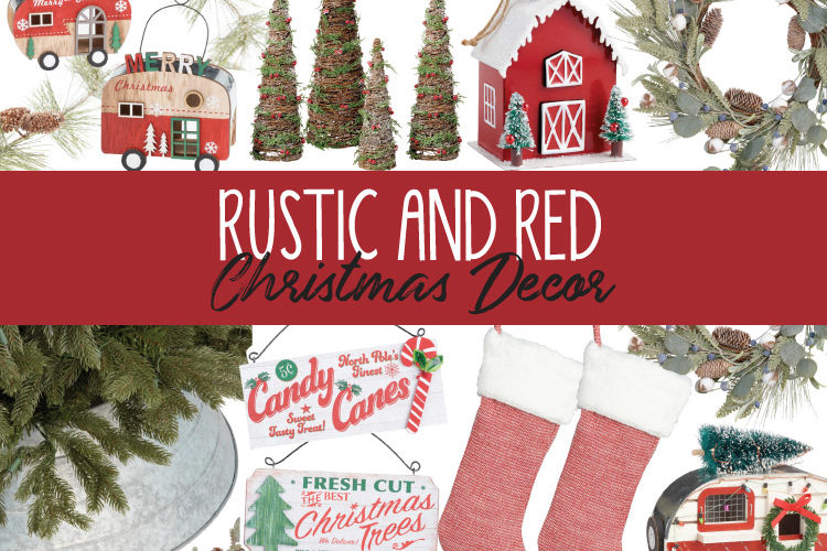Rustic Red Christmas Decor + the Golden Christmas Cracker Treasure Hunt!