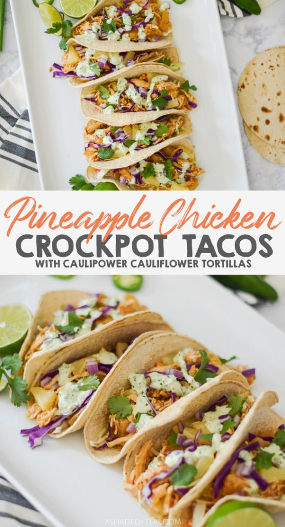 CrockPot Pineapple Chicken Tacos