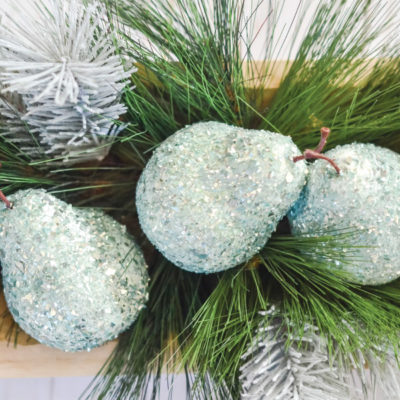 DIY: Vintage Glass Glitter Christmas Pears
