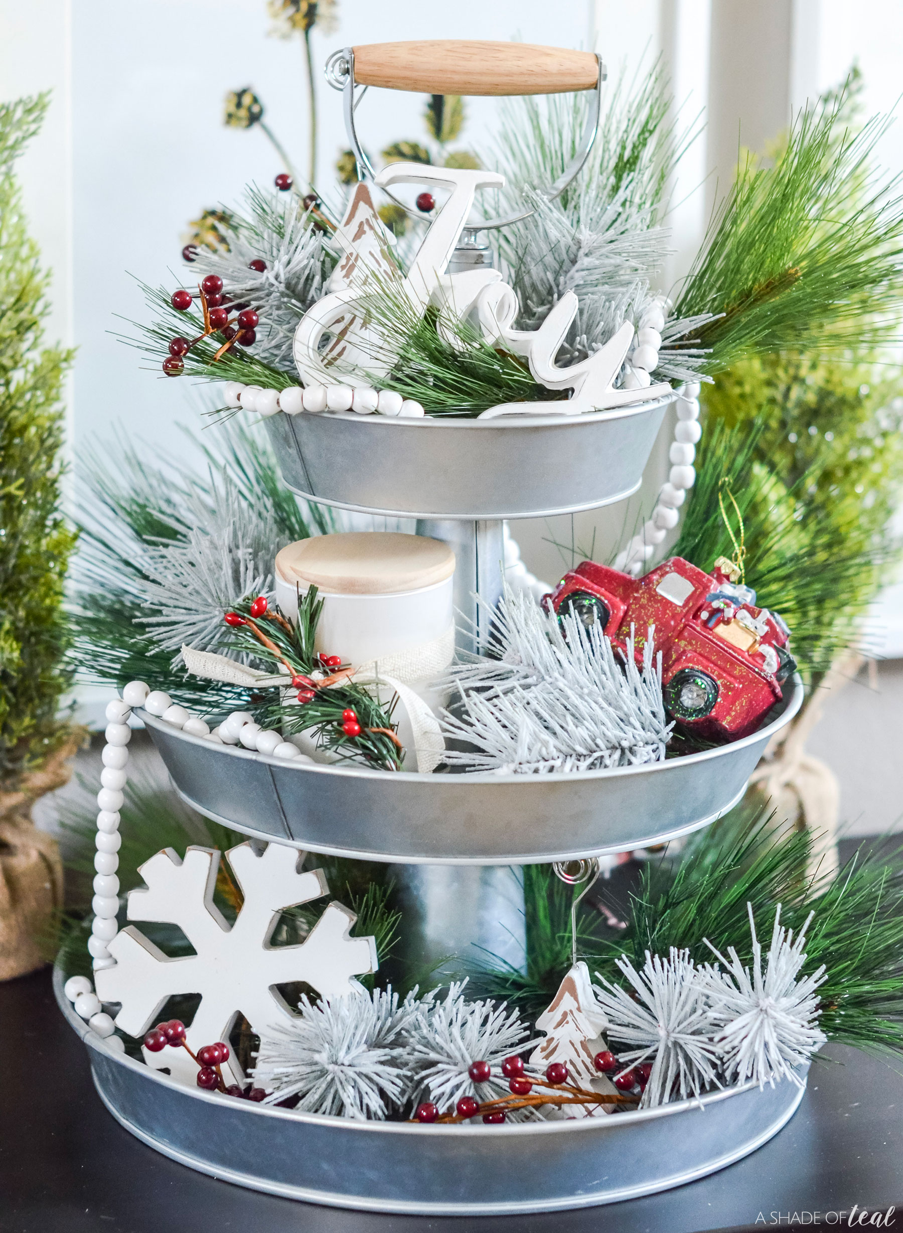 Decorate your Tiered Tray for Christmas