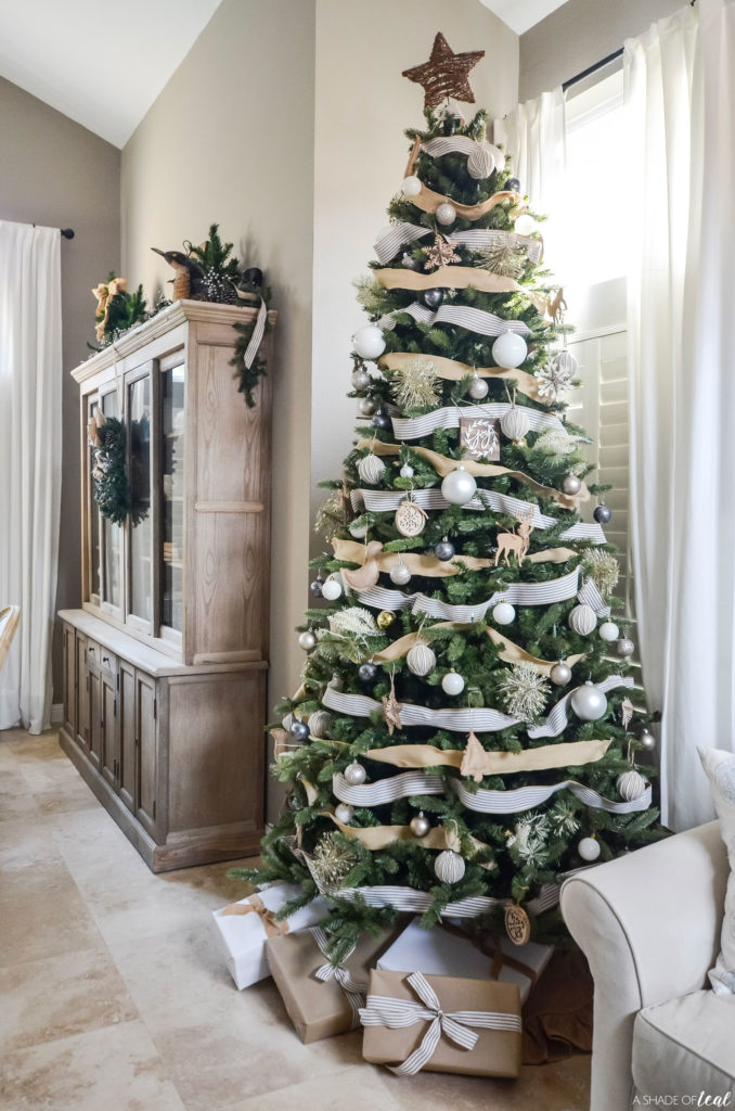 Neutral White + Burlap Christmas Decor & Tree