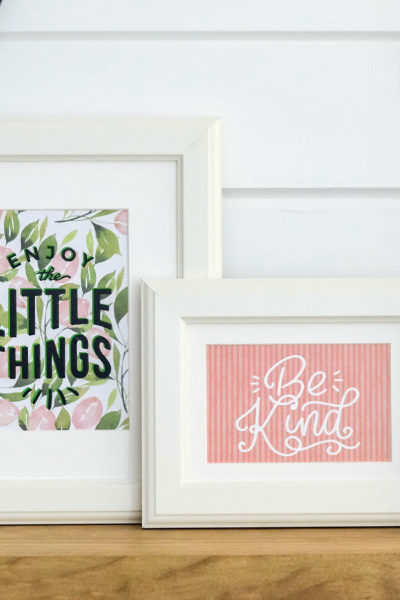 Cricut DIY: Be Kind & Enjoy The Little Things Sign