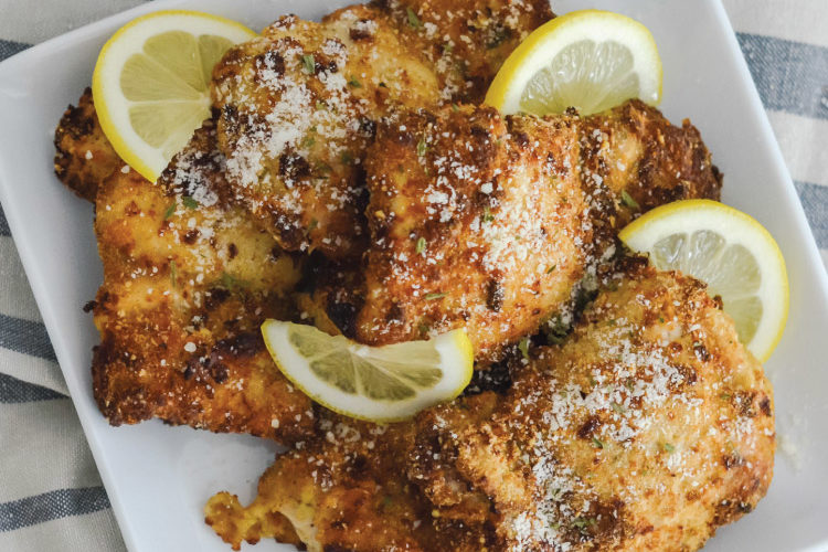 Air Fryer Crispy Lemon Parmesan Chicken